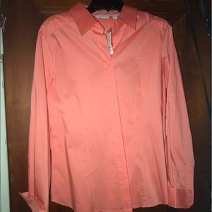 New York & company button down Coral top
